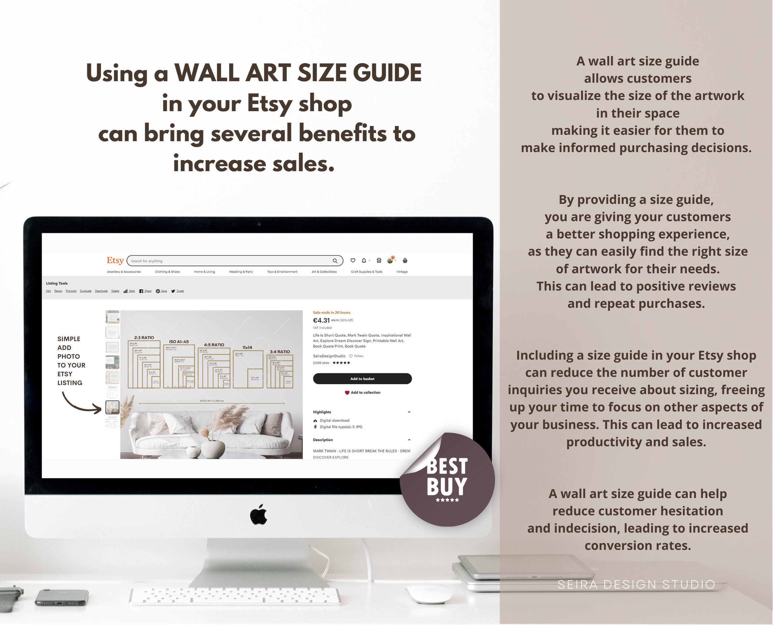 Wall Art Size Guide Frame Size Guide Print Size Guide - Etsy Ireland