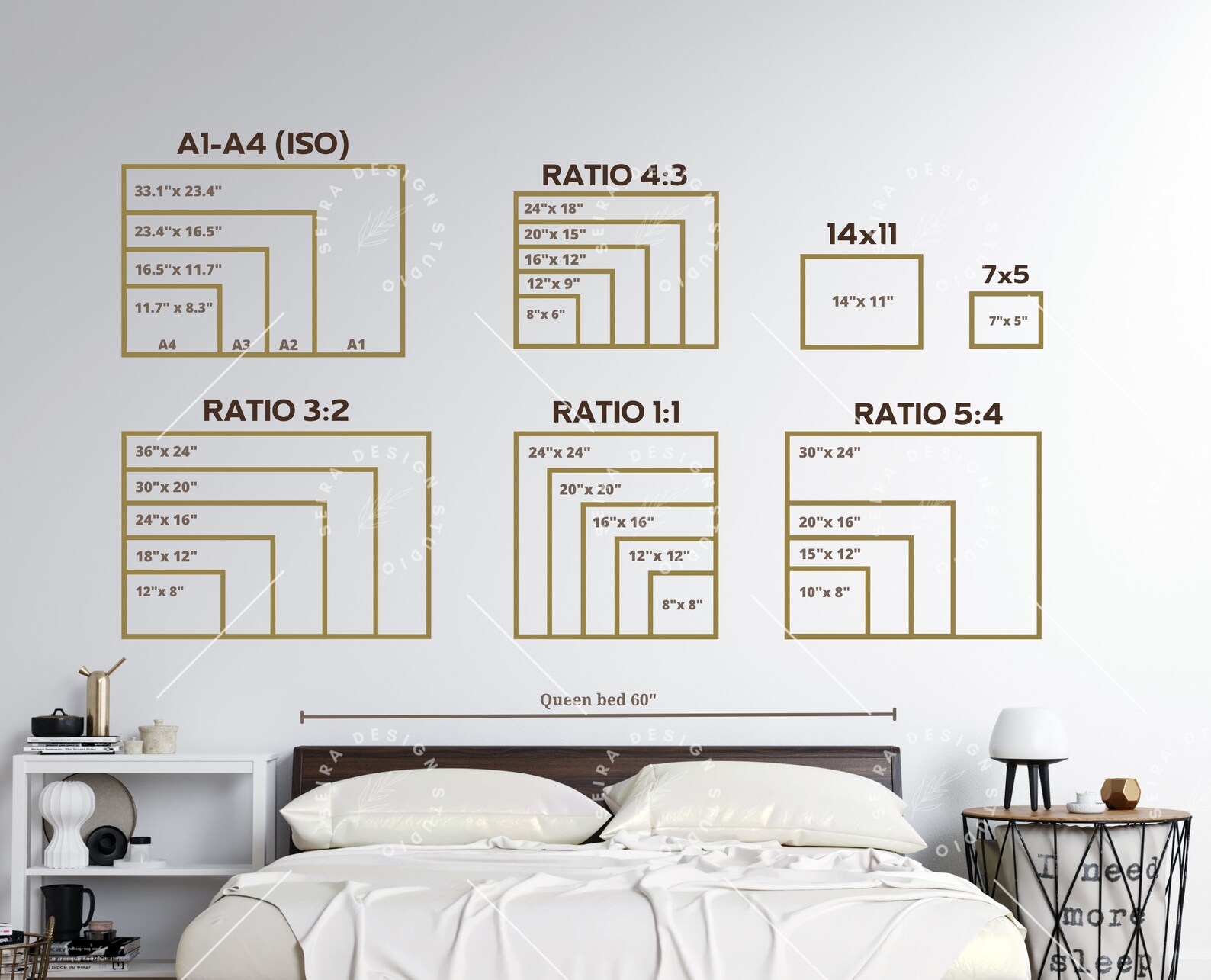 Wall Art Size Guide, Frame Size Guide, Print Size Guide, Comparison ...