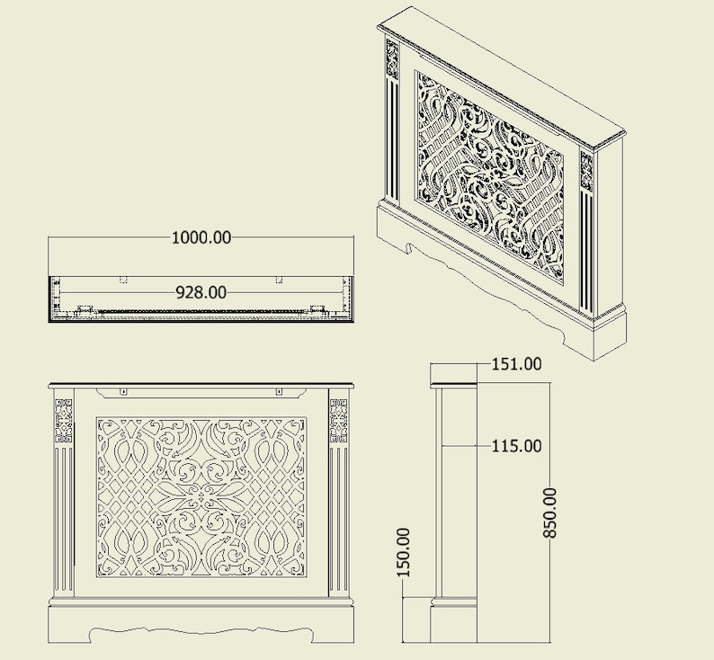Custom Size Radiator Covers Custom Radiator Cover - Etsy