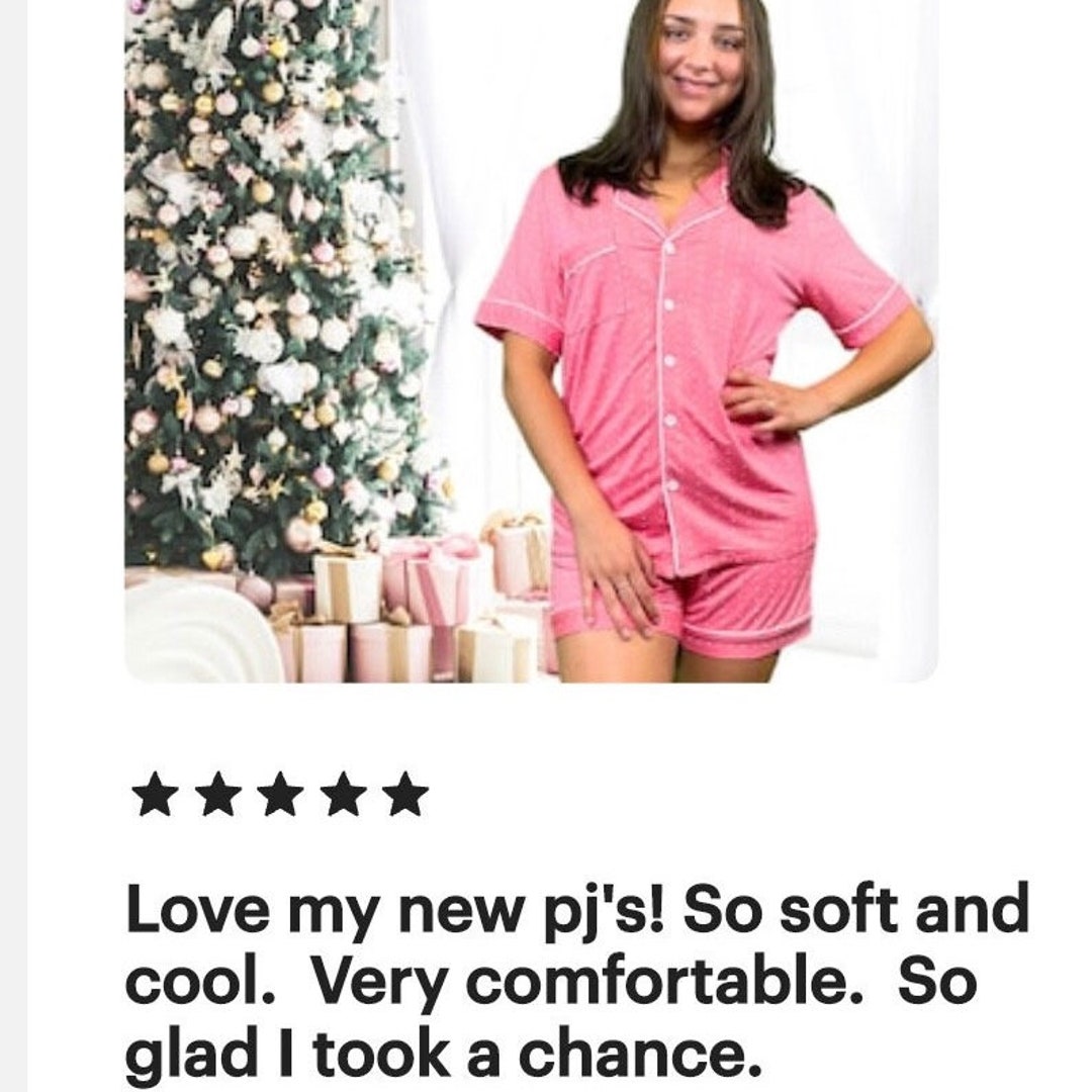 Soft Pajamas for Women Menopause Pajamas Bamboo PJ Short Set in Coral