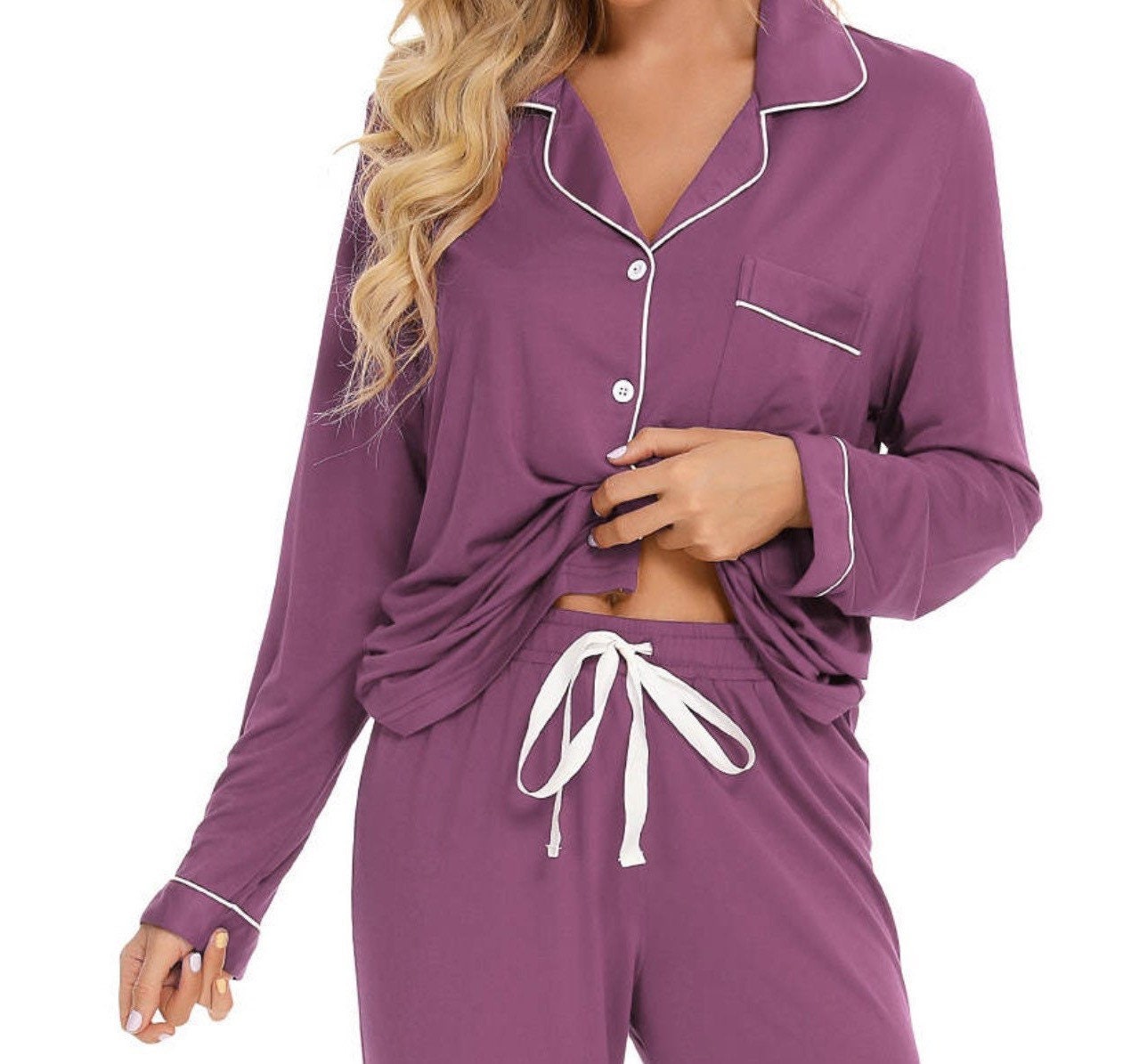 Womens Pajamas Menopause Pj's for Women Soft PJ Set Quick Dry for Night