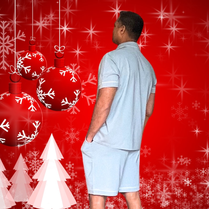 Men's Bamboo Short Pajama Set for Hot Sleepers Pajama Set for Men