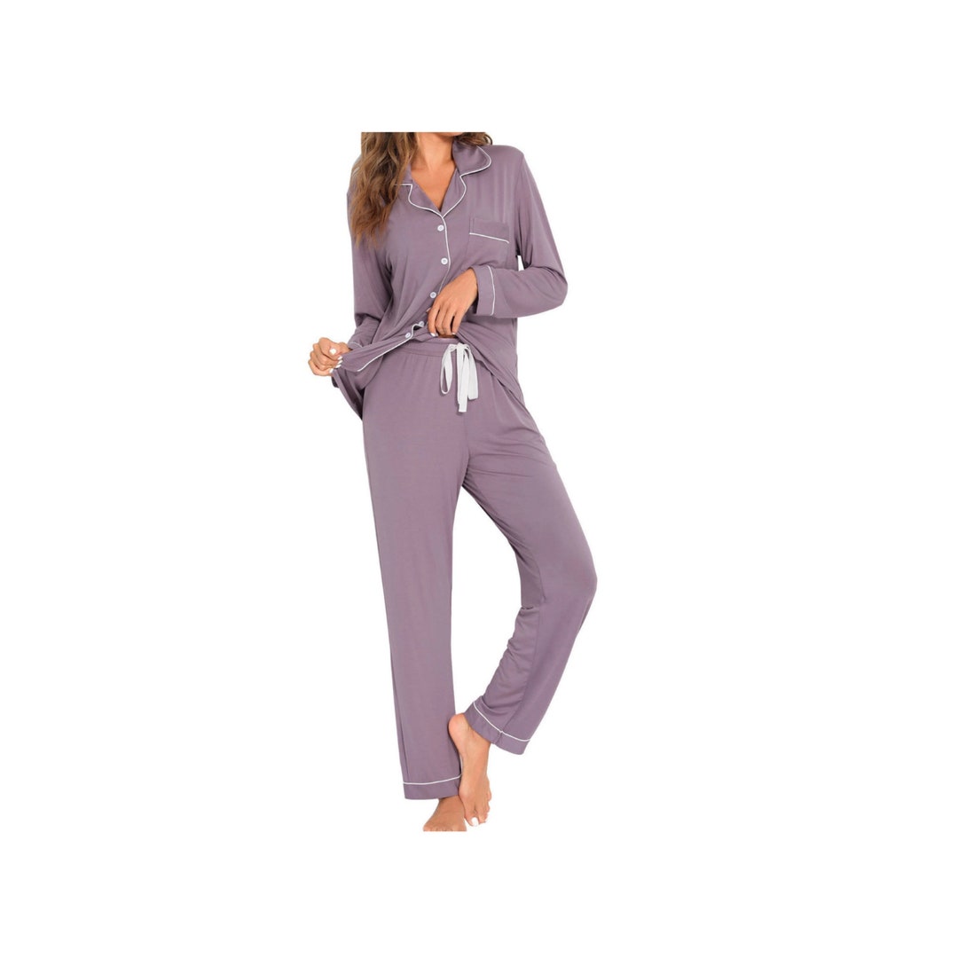 Soft Menopause Pajama Set Bamboo Pajama Set for Women Preppy Etsy UK