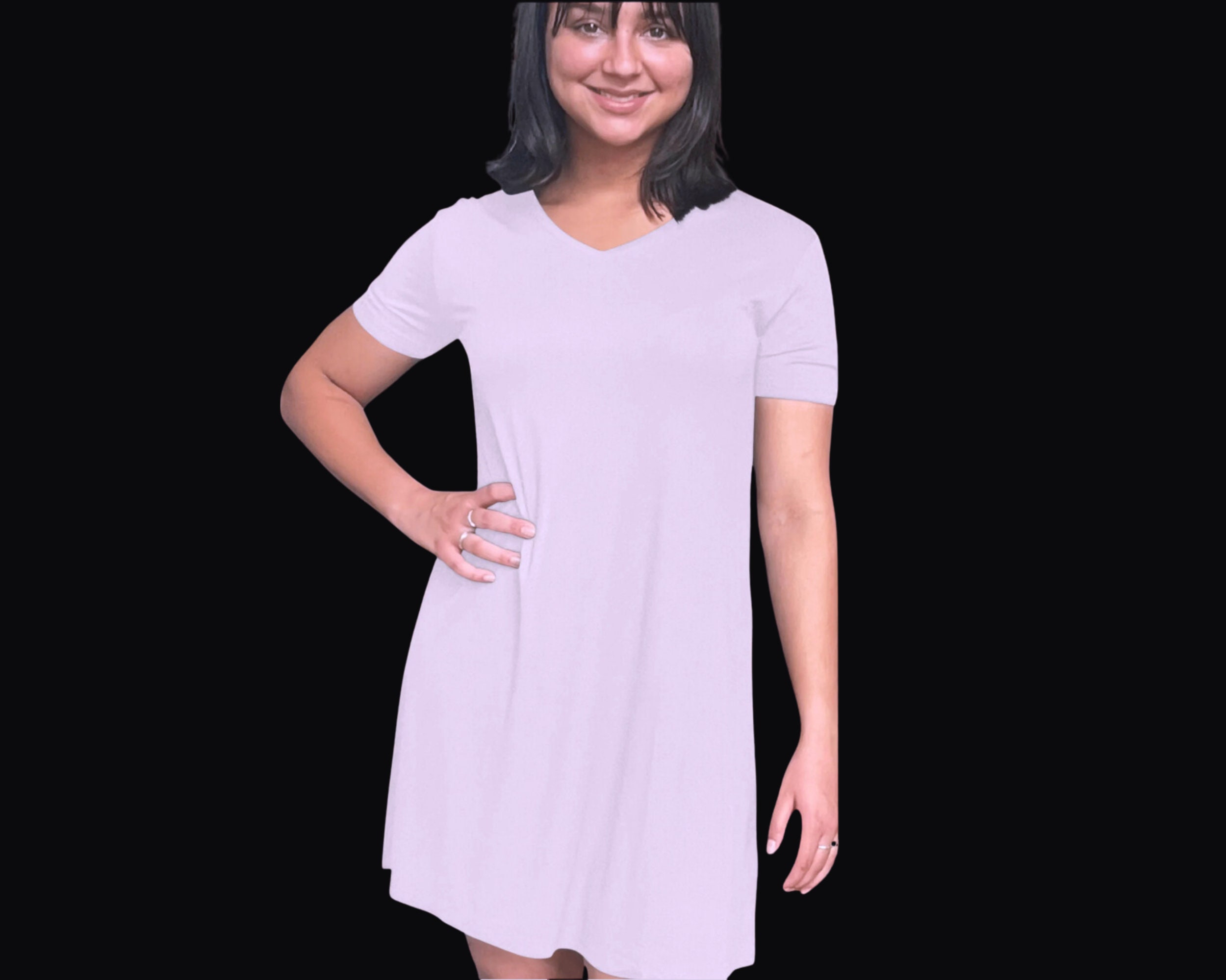 Menopause Nightgown Lilac Nightshirt for Night Sweats Sleepwear for