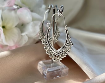 Oxidised Earrings Hoop Earrings Indian Earrings Pakistani Earrings Boho Earrings Indian Oxidized Earrings Ethnic Afghani Earrings