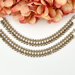 Diamant Polki Ghungaroo Fußkettchen Tempel Anklet Payal Jhanjran Panjeb Boho Fußkettchen Indischen Schmuck Ethnische Schmuck Hochzeit Payals Braut Fußkettchen