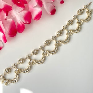 Kundan Matha Patti Sheeshphool Kundan bruiloft hoofdband bruids Matha Patti Matha Phool Indiase bruids Kundan hoofdband Indiase sieraden Damini