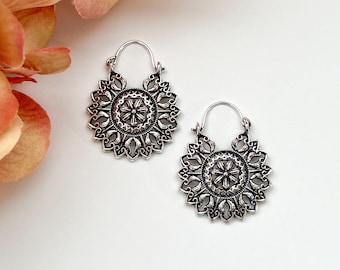 Zilveren geoxideerde Jhumka-oorbellen Indiase sieraden Oorbellen Pakistaanse oorbellen Boho-oorbellen Indiase geoxideerde oorbellen Etnische Afghaanse oorbellen