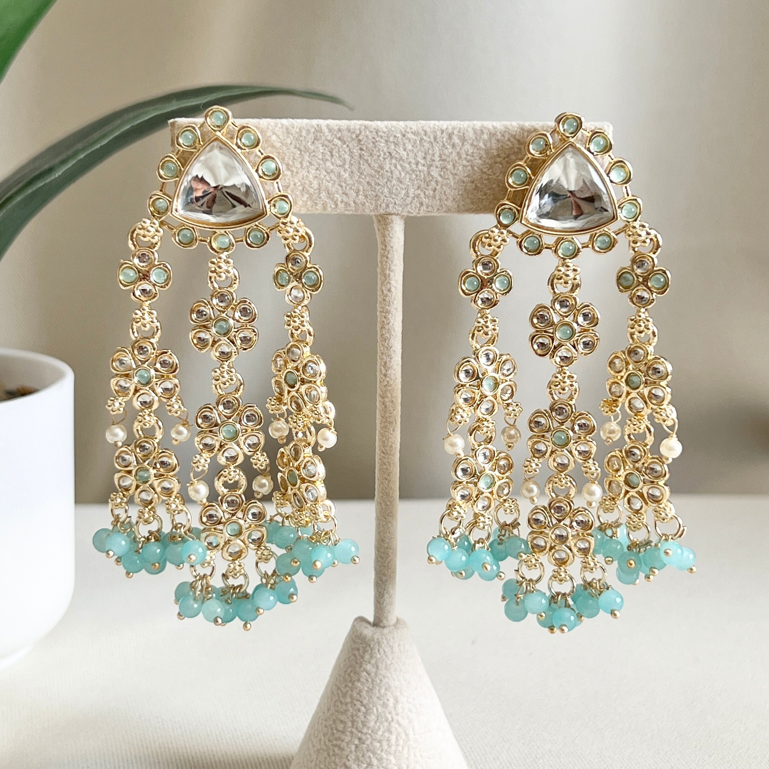Kundan Chandbali Statement Earrings