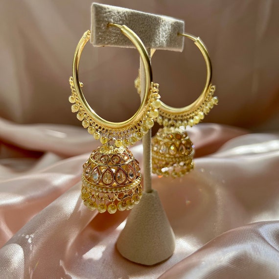 Discover 224+ jhumka gold hoop earrings super hot