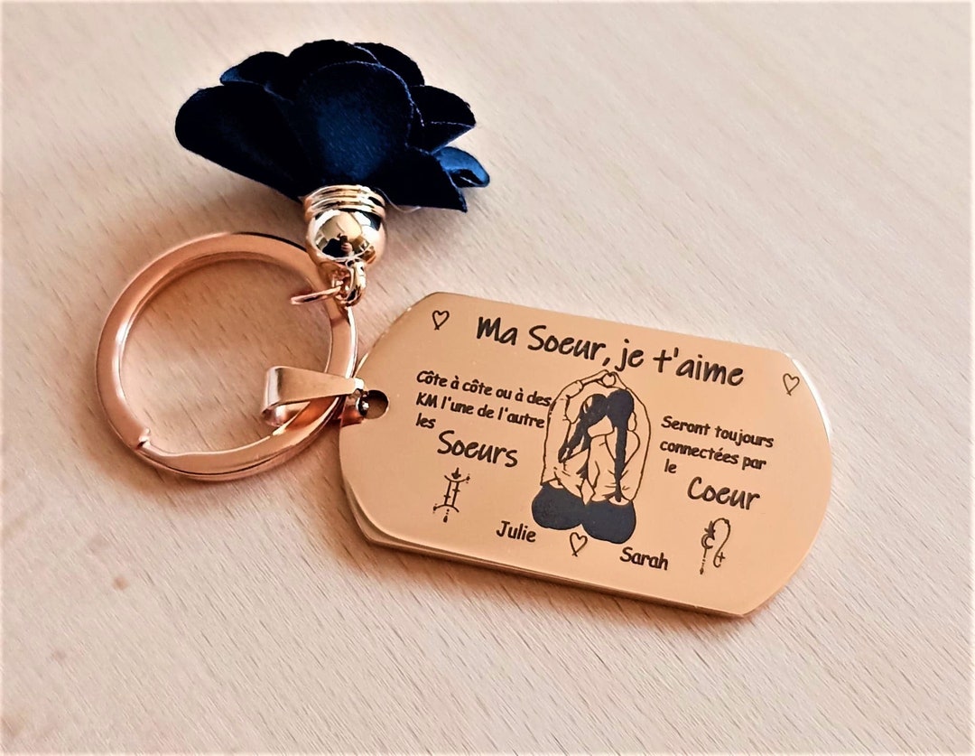 Surprise grande sœur _ Porte-clés Ma Sœur, je t'aime _ Cadeau sœur