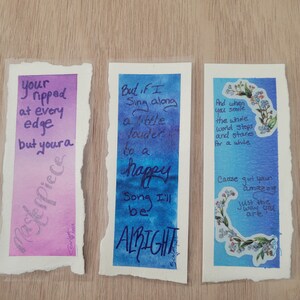 Song Lyric Bookmark