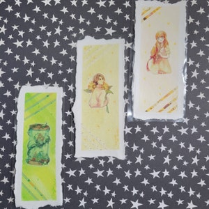 Anime Watercolor Bookmark: Laminated One-of-a-Kind Art