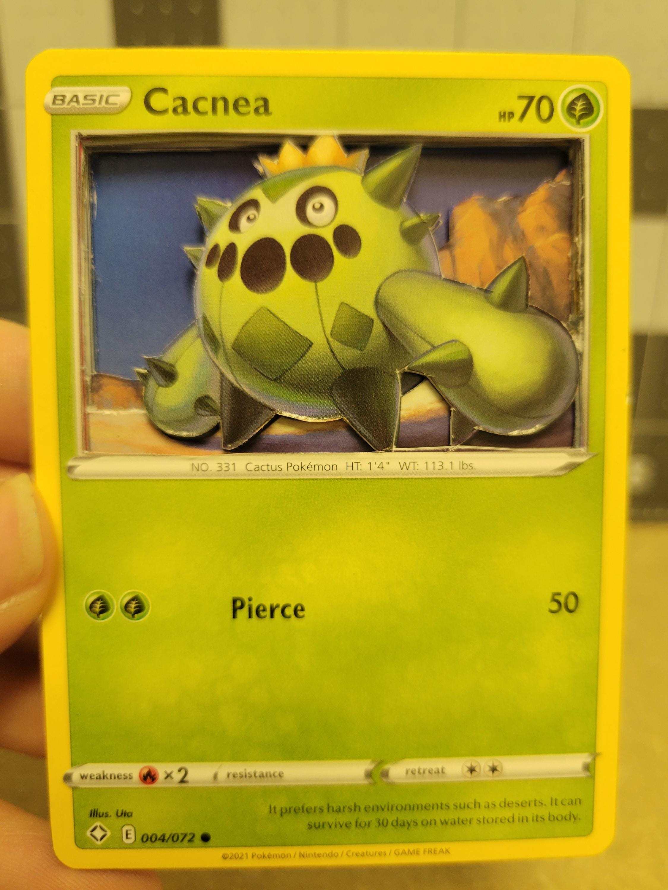 cacnea pokemon card Cacnea 57/100 - ex Sandstorm