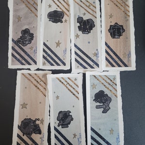 Handmade Watercolor Zodiac Bookmark: Laminated Constellation Art
