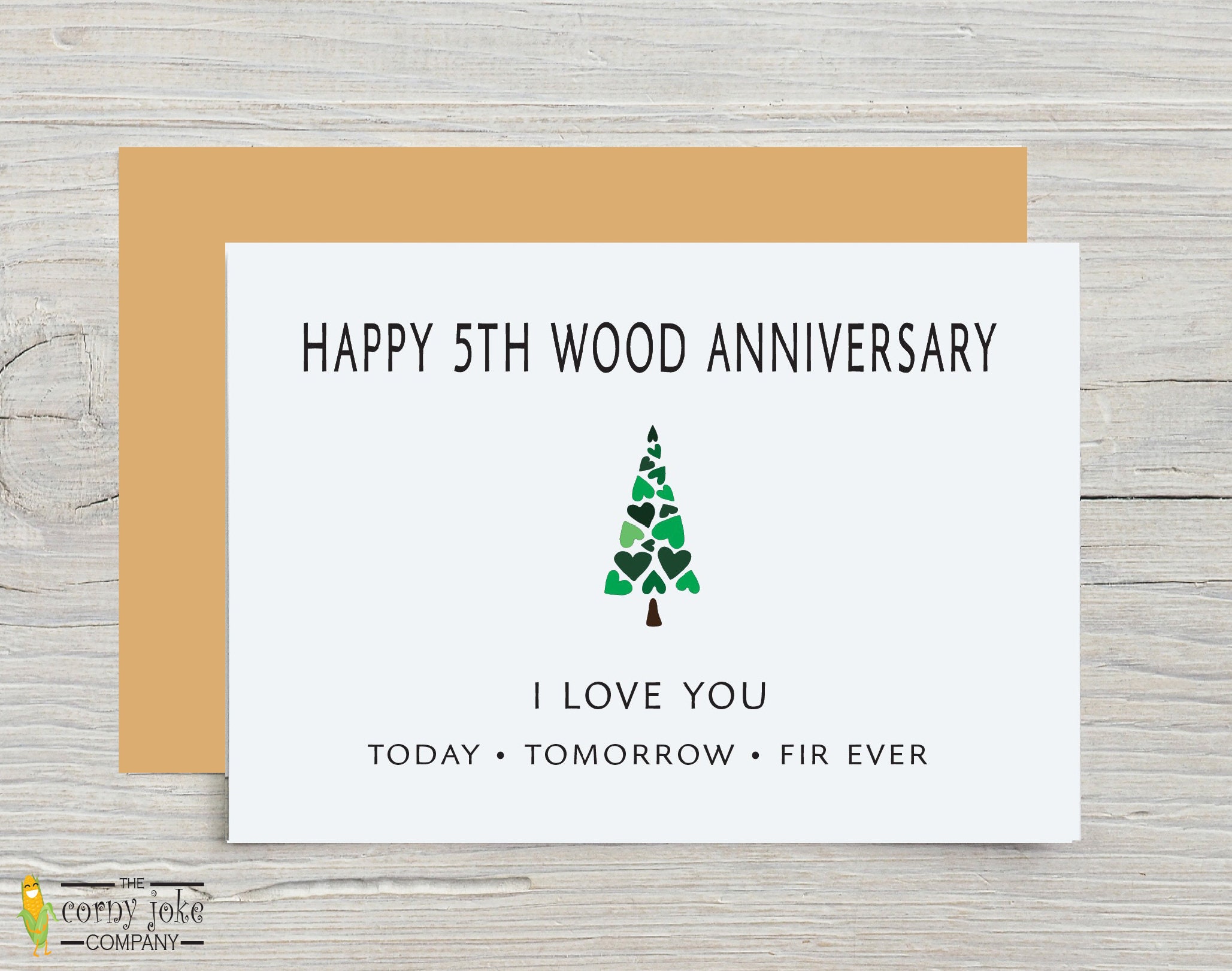 5th Anniversary Card, Funny Wood 5 Year Gift for Husband or Wife - Etsy