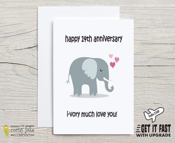 Biglietto D'auguri Per Il 14° Anniversario Di Matrimonio A Forma - Foto 10