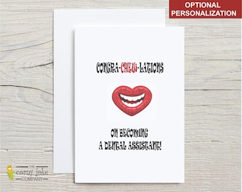 Funny Dental Assistant Card with Pun, Celebrate Becoming a Dental Graduate with this Cute Card, Gift for Dental Assistant