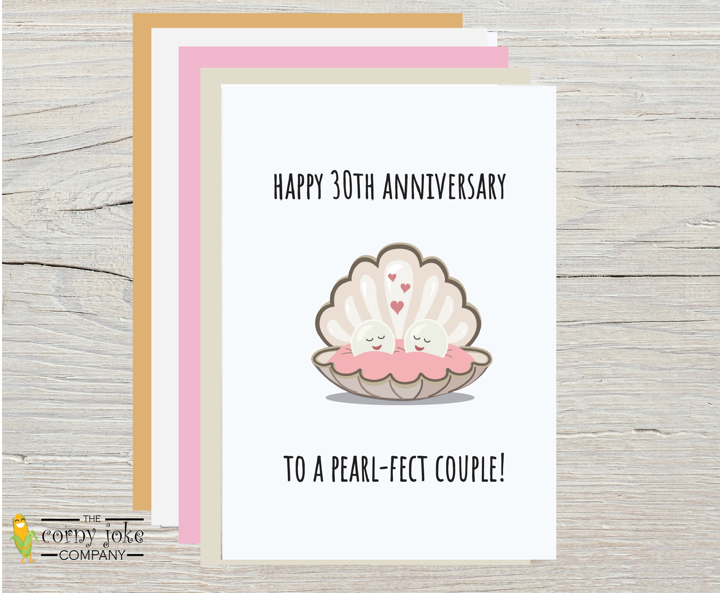 ICG 2025 Pearl Anniversary Card - 30 Years - Year You Were Married Card With Married In 1995 Love Hearts And Champagne Design And Special Finishes Eco Friendly Card For Couples Both Of You