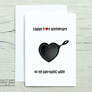 Tarjeta de sexto aniversario para esposa, regalo de aniversario de hierro, tarjeta divertida para sexto aniversario, tarjeta de aniversario con juego de palabras para ella, aniversario de bodas