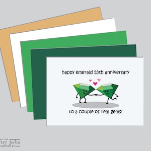 55th Anniversary Card, Emerald Anniversary Card for a Couple or Parents