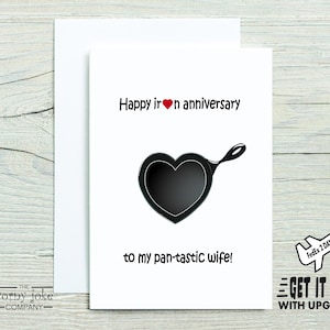 Cartão de 6º aniversário para esposa, presente de aniversário de ferro, cartão engraçado de 6º aniversário, cartão de aniversário de 6 anos para ela, aniversário de casamento