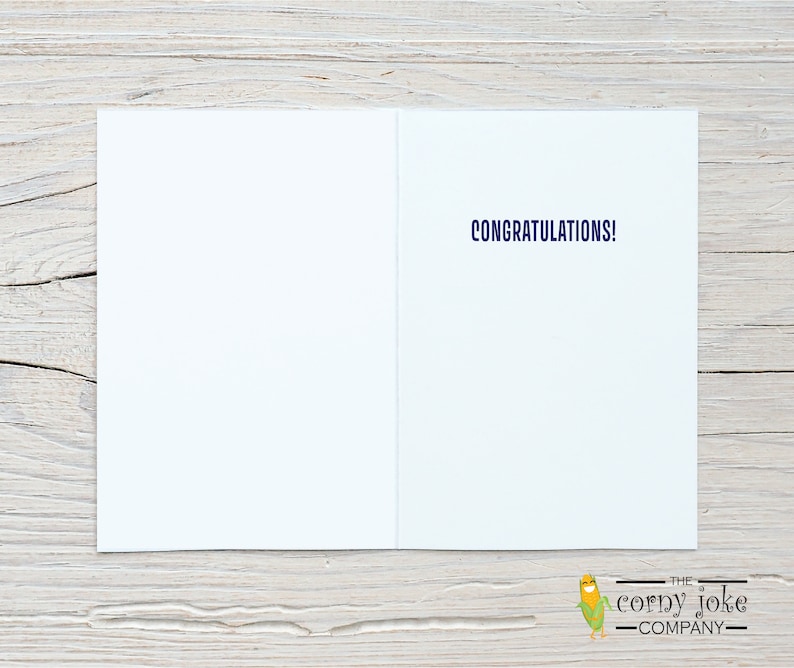 Police Retirement Card with inside message Congratulations from the Corny Joke Company