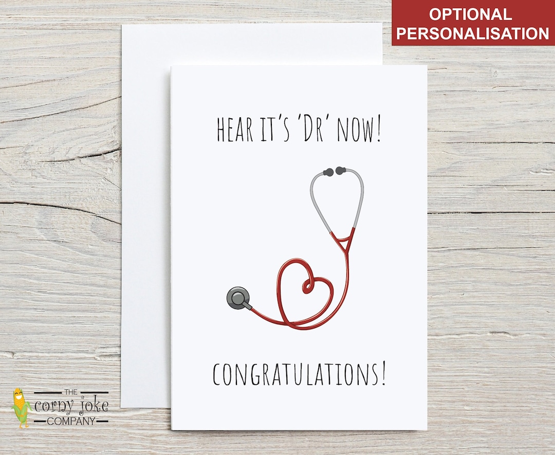 Medical School Graduation Card for New Doctor Graduate, Custom Med