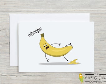 Sorry Card, Apology Card to say Forgive me with Cute Banana Figure Pun, Funny Apology Gift for Him, Her, Husband, Wife, Coworker, or Friend