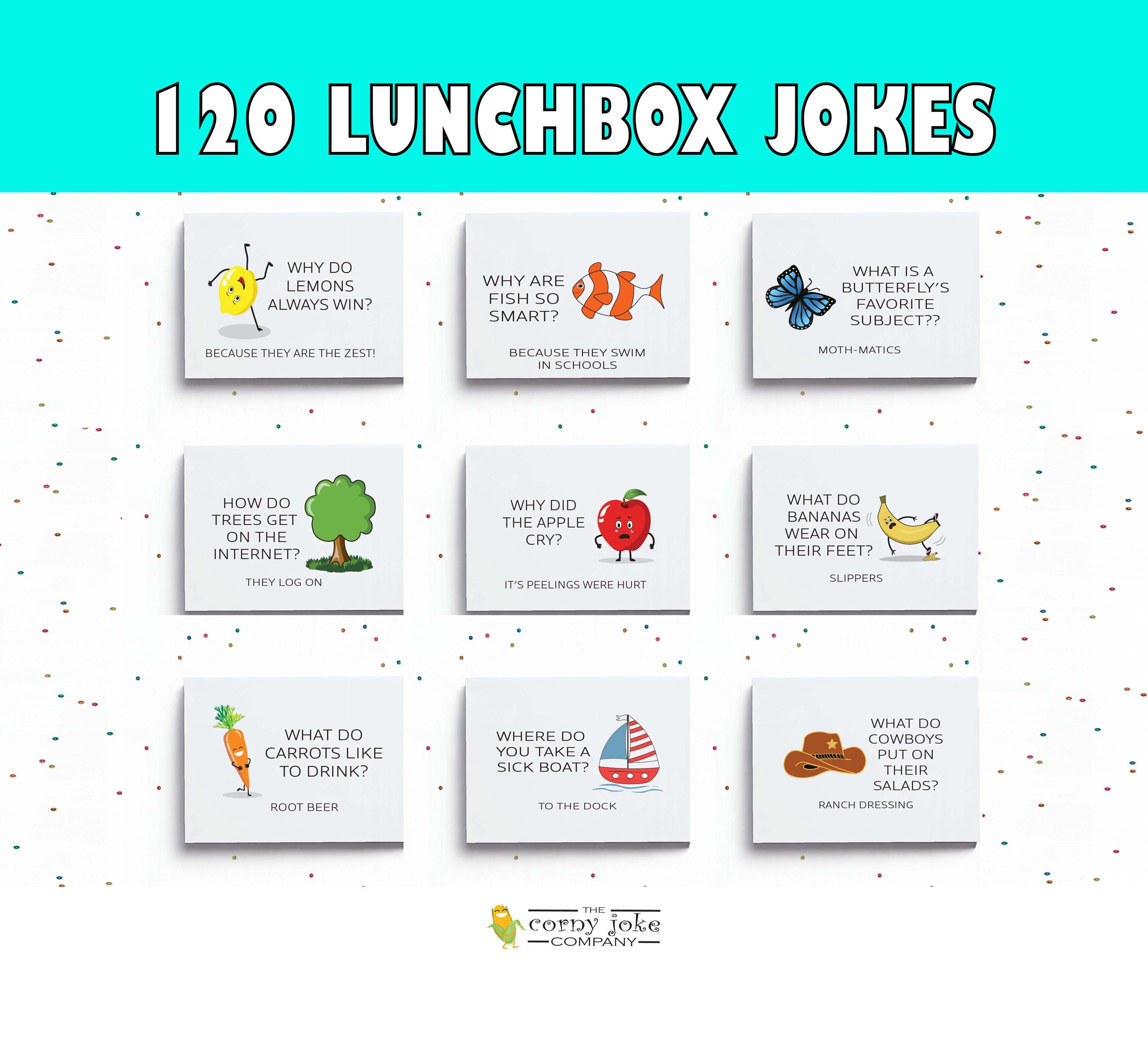 Lunchbox Jokes, Printable Lunch Box Humor for Kids, 120 Funny School ...