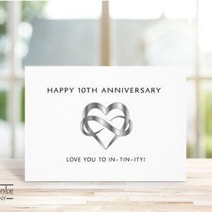 Tin 10th Anniversary Card, Funny 10 Year Personalized Gift for Husband ...