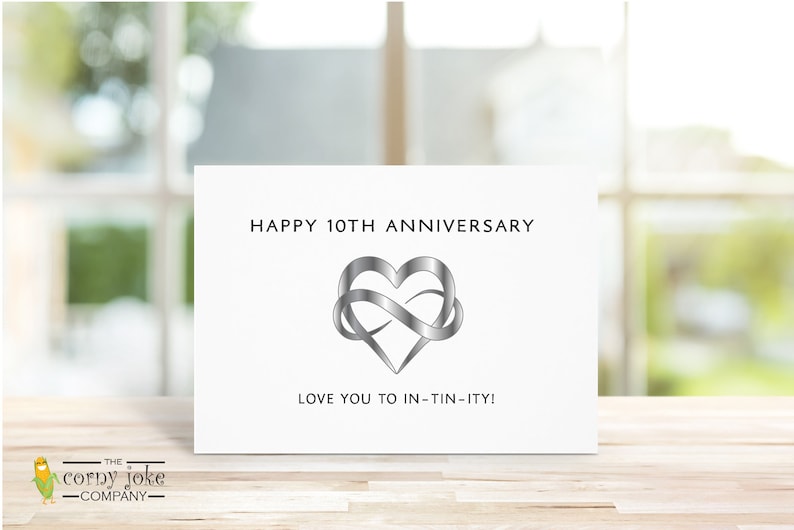 Tin 10th Anniversary Card, Funny 10 Year Personalized Gift for Husband ...