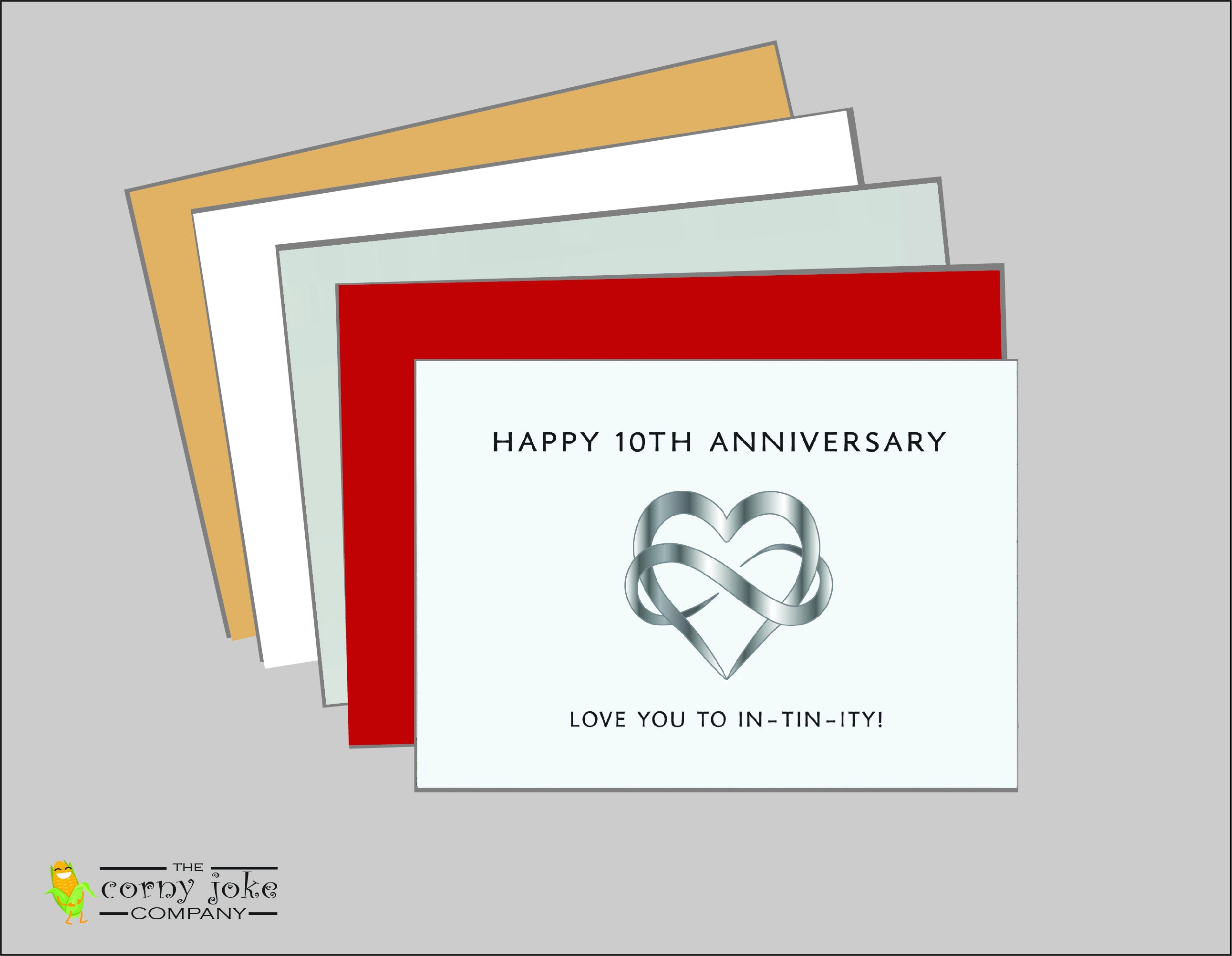 10th Anniversary Card, Tin Anniversary Card, Funny 10 Year Anniversary ...