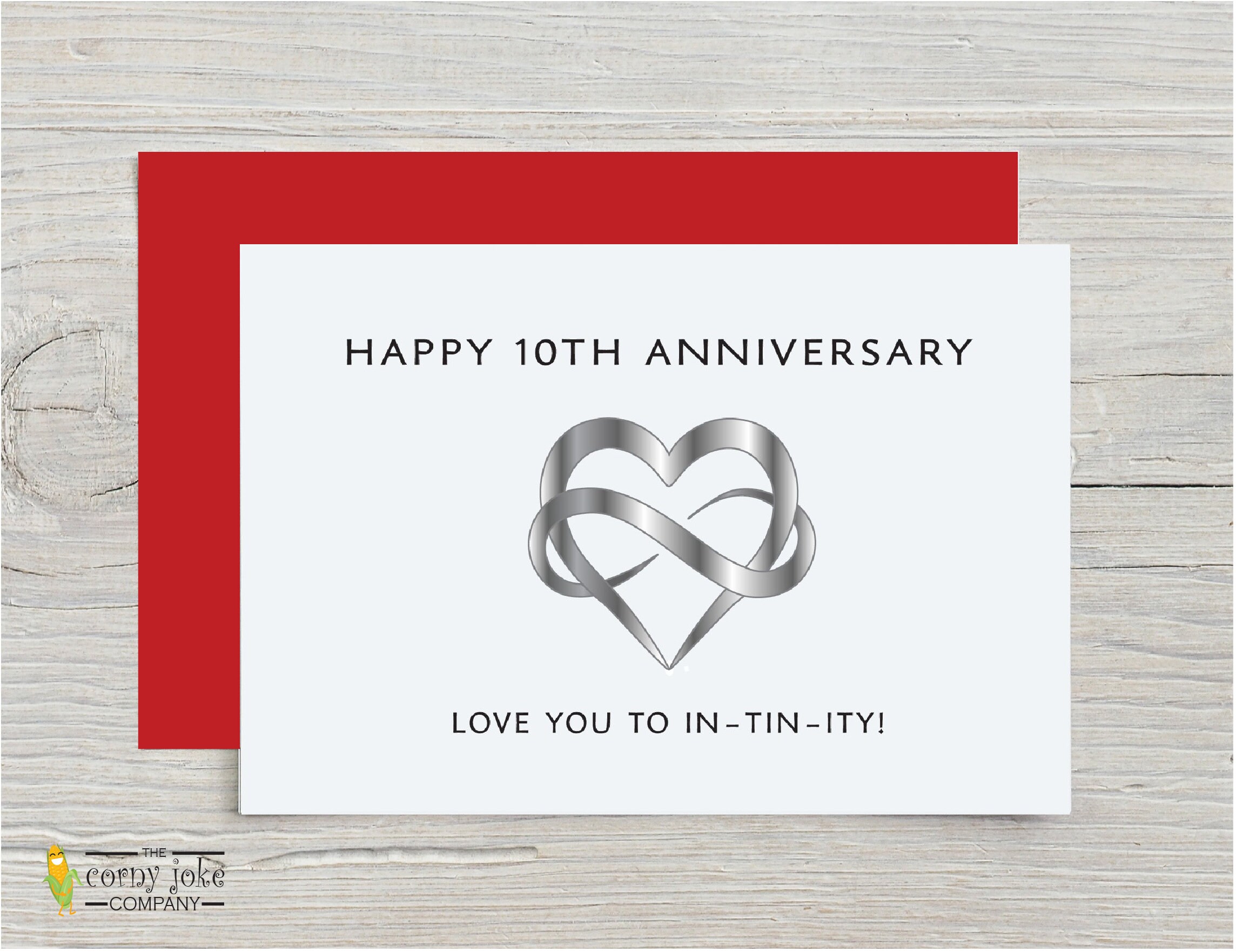 Tin 10th Anniversary Card, Funny 10 Year Personalized Gift for Husband ...