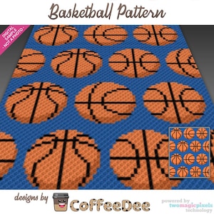 Mönsterdiagram för basket för virkning (c2c, mini c2c, fm, hdc, dm, tss), korsstygn, stickning; PDF-nedladdning, inga räkningar/instruktioner