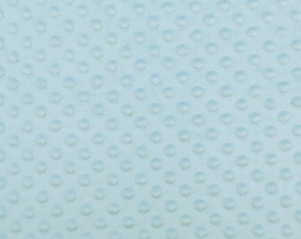 Blue Minky Dot (Dimple Dot) Fabric by the Yard