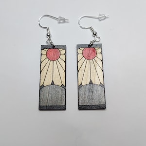 Hanafuda Earrings Demon Slayer Etsy Singapore