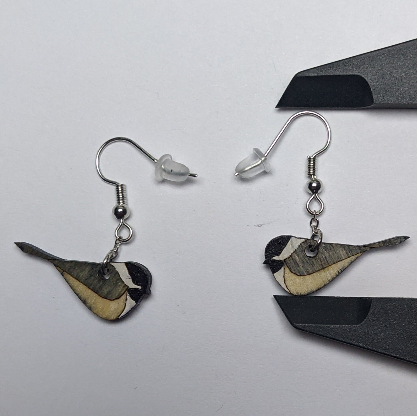Chickadee earrings