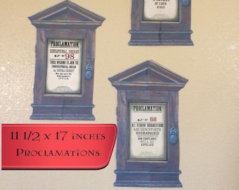 Wizard Proclamations Educational Decrees Printable Signs