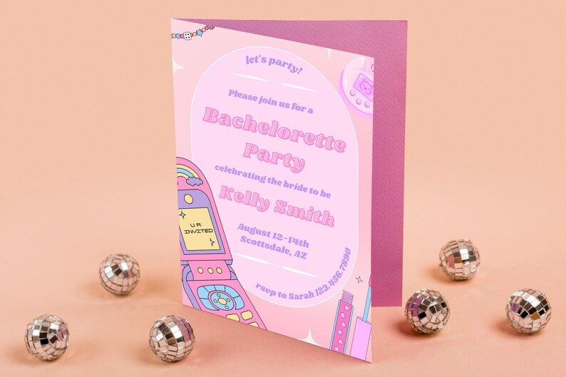 Y2k Party Invitation Template Y2k Party Invitation Template