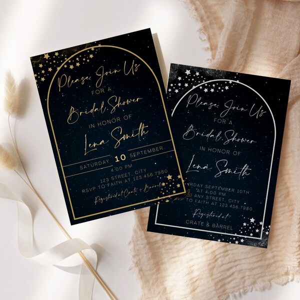 Starry Night Invitation Etsy