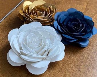Handcrafted Paper Roses, Wedding Table Decor, DIY Supplies