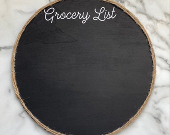 Farmhouse Kitchen Chalkboard, Magnetic Fridge Decor, Burlap Twine Edge