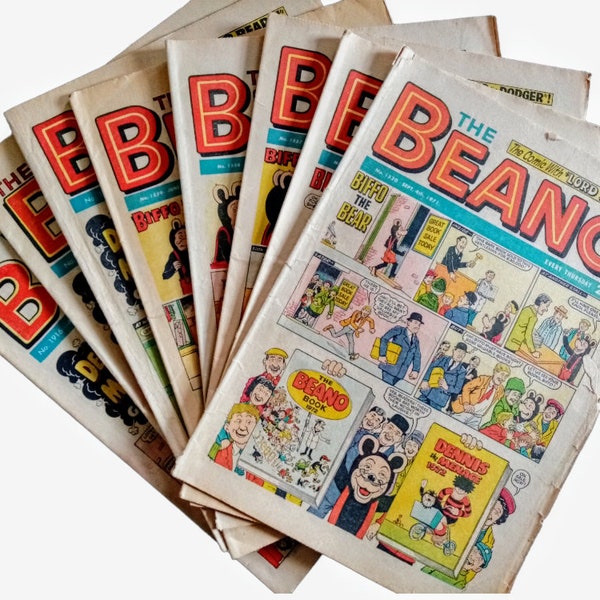 Bundle Of 8 Beano Comics From The 1971 to 1979