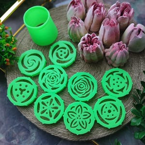 Beccuccio da 50 mm Tulip set 9in1 XXL Set per decorare la torta, decorazione per torte, punta grande Tulipano Zephyr Fiori commestibili