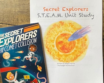 Secret Explorers COMET Unit Study | Science | Technology | Art | Engineering | Math Ages 5-12 includes badge to create and certificate