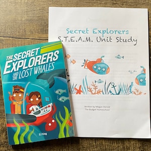 Secret Explorers WHALE Unit Study | Science | Technology | Art | Engineering | Math Ages 5-12 includes badges to create and certificate