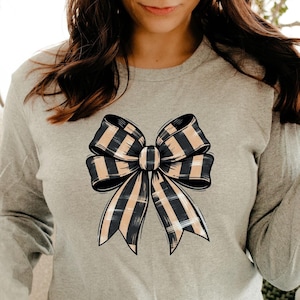 Buffalo Plaid Checkered Bow PNG | Coquette Aesthetic Digital Download | Ribbon Sublimation Design | Farmhouse Retro Mama DIY Craft File
