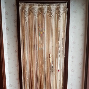 Macramé Doorway Curtains/Bohemian Room Divider/Handmade Door String Curtain/ Door Window curtain Birthday Party, Wedding Backdrop