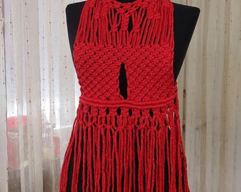 Macrame top Handmade Macrame Bustier | Boho Festival Bralette | Adjustable Summer Crop Top | Beach & Yoga Wear